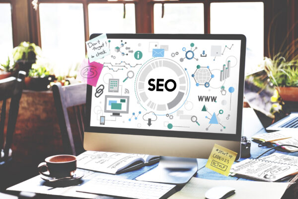 Image of SEO phrasing on a computer screen